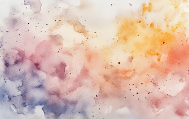 Fototapeta premium Watercolor Texture: Soft, pastel watercolor splashes blending smoothly for a delicate, artistic background. 