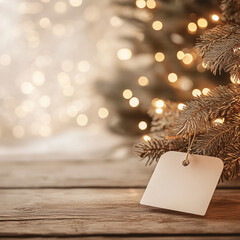 christmas card on table