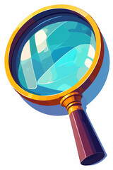 magnifying glass symbol for searching with isolated background generated by AI