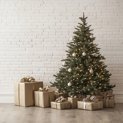 christmas tree with gifts