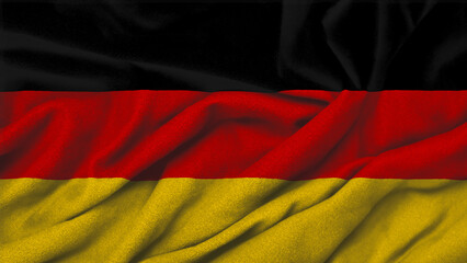 Germany national flag on wavy background
