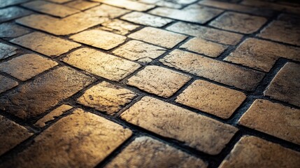 Fototapeta premium Detailed Close-Up of Brick Floor Texture