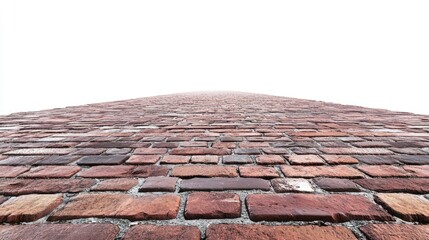 Detailed Texture of Empty Brick Floor Perspective