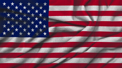 Naklejka premium USA - United states national flag on wavy background