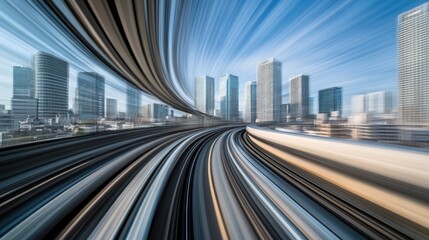 Fototapeta premium Dynamic Cityscape in Motion