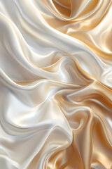 Fototapeta premium Abstract silk background, gold and white