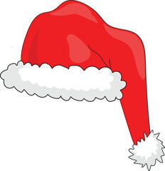 santa claus hat with ribbon