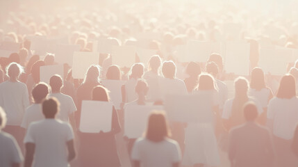 Obraz premium Women Marching for Gender Equality in Law and Politics