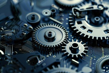 gears and cogs abstract background 