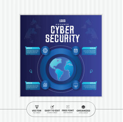 Technology security concept safety digital protection system