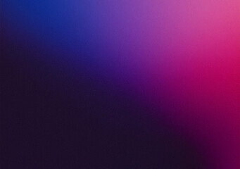 Obraz premium Grainy gradient background, dark blue purple magenta pink black noise texture banner, poster header backdrop design