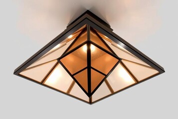 Inverted Pyramid Light Fixture Upside down pyramid design with m