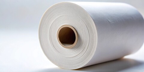 Extreme close-up of thermal paper roll