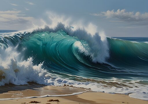 A wave of seawater