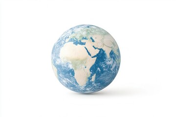 Fototapeta premium Earth globe rotating on a white isolated background.