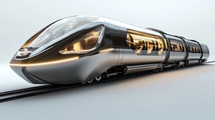 Fototapeta premium modern train concept, showcasing its innovative wheel-less design and state