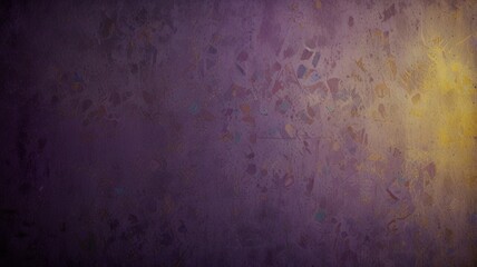 Fototapeta premium The image features a background with a gradient transition from deep purple at the top to orange at the bottom. There are numerous small spots across the central part of the image, resembling splatter
