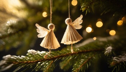 christmas tree decoration with angels