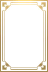 Art Deco frame on white background	