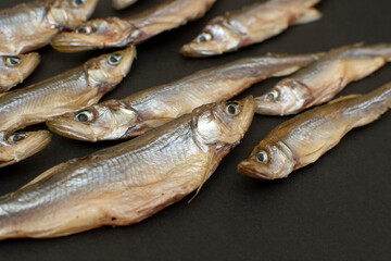 A dried smoked fish smelt	