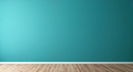 Smooth turquoise wall background bright turquoise surface with a smooth matte finish