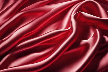 Obraz premium Red Silk fabric isolated on transparent background 
