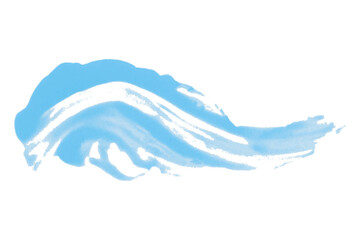 Obraz premium Isolated light blue brush strokes on transparent background.