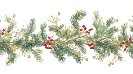 Festive Christmas Themed Green Border Design