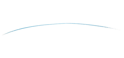 Isolated light blue pencil line on transparent background.