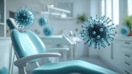 Viruses in Dental Office Environment Close Up