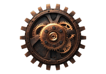 Photo of gear .Transparent background. Isolated PNG.