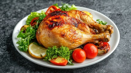 Perfectly Grilled Chicken with Fresh Vegetables