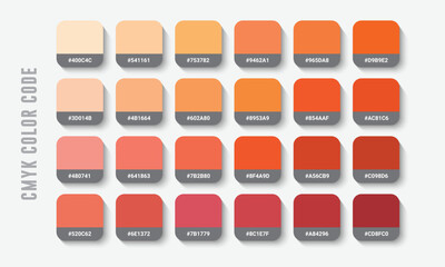 Burnt orange color Guide Palette with color with RGB HEX codes and Names. Color Palette, Fashion Trend Pantone Color Palette