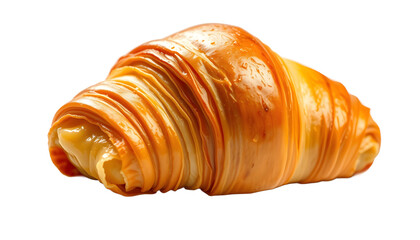 Croissant isolated on transparent png background