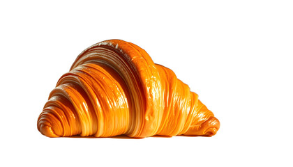 Croissant isolated on transparent png background