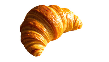 Croissant isolated on transparent png background