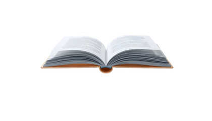A concept image of an open book hovering in mid-air against a simple background. The book's blank pages symbolize imagination, creativity, and endless possibilities.