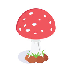 An isometric icon of mushroom, ready for premium use