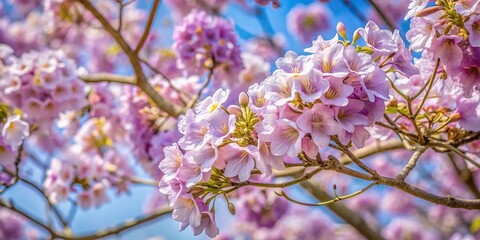 Obraz premium Flowers blooming on a Paulownia tomentosa tree