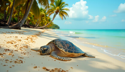 turtle on the beach