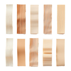 Naklejka premium Craft paper tape strips neatly arranged in a grid pattern, top-down view.