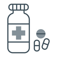 Obraz premium Pills Bottle Icon Design