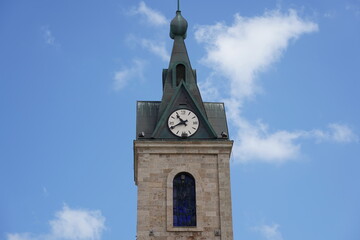 Tel Aviv -Jaffa, Israel. The Jaffa Clock Tower in Old City of Jaffa. It is one of seven clock towers built in Palestine during the Ottoman period