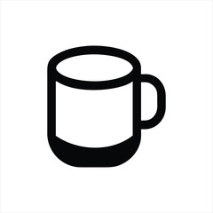 Coffee Mug Silhouette Design Vector Illustration Clipart Eps