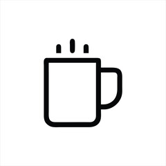 Coffee Mug Silhouette Design Vector Illustration Clipart Eps