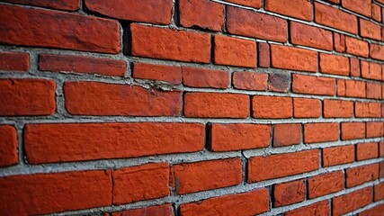 Obraz premium Red Brick Wall, Shadows, Texture, Artistic Composition, Photography