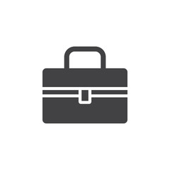 Briefcase icon Symbol mark in filled style