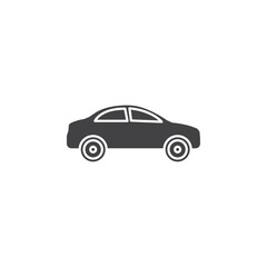 Car Icon Symbol mark in filled style