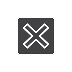 Fototapeta premium Close Icon Symbol mark in filled style