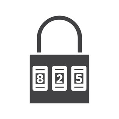 Code lock icon Symbol mark in filled style